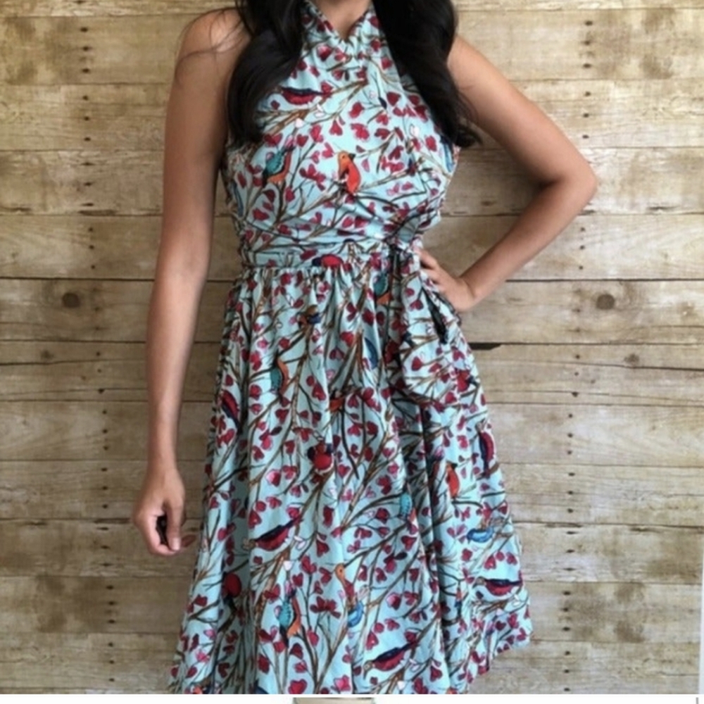 Modcloth retrolicious bird dress